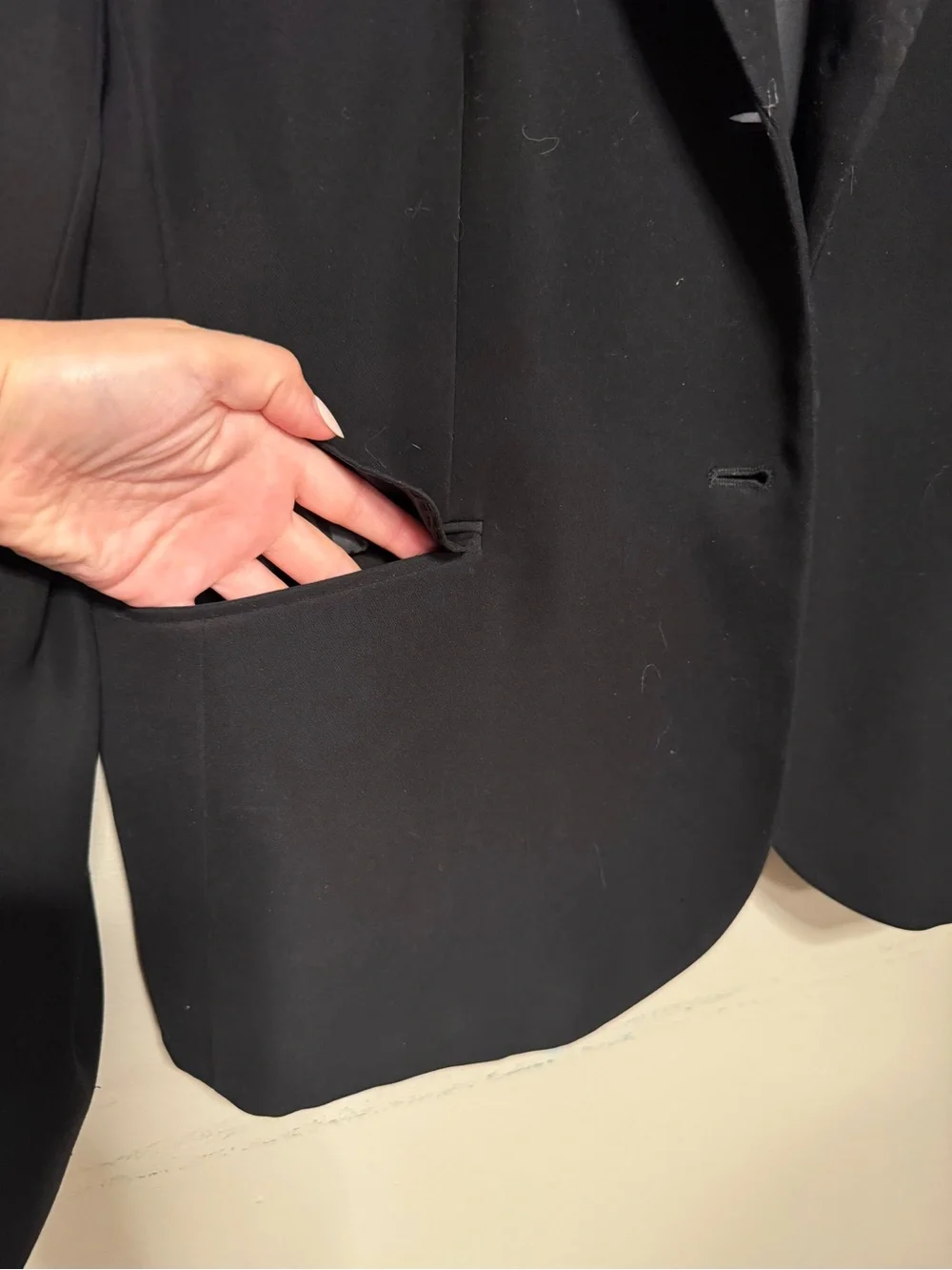 Calvin Klein Black Single-Button Women's Blazer - Picture 2 of 10